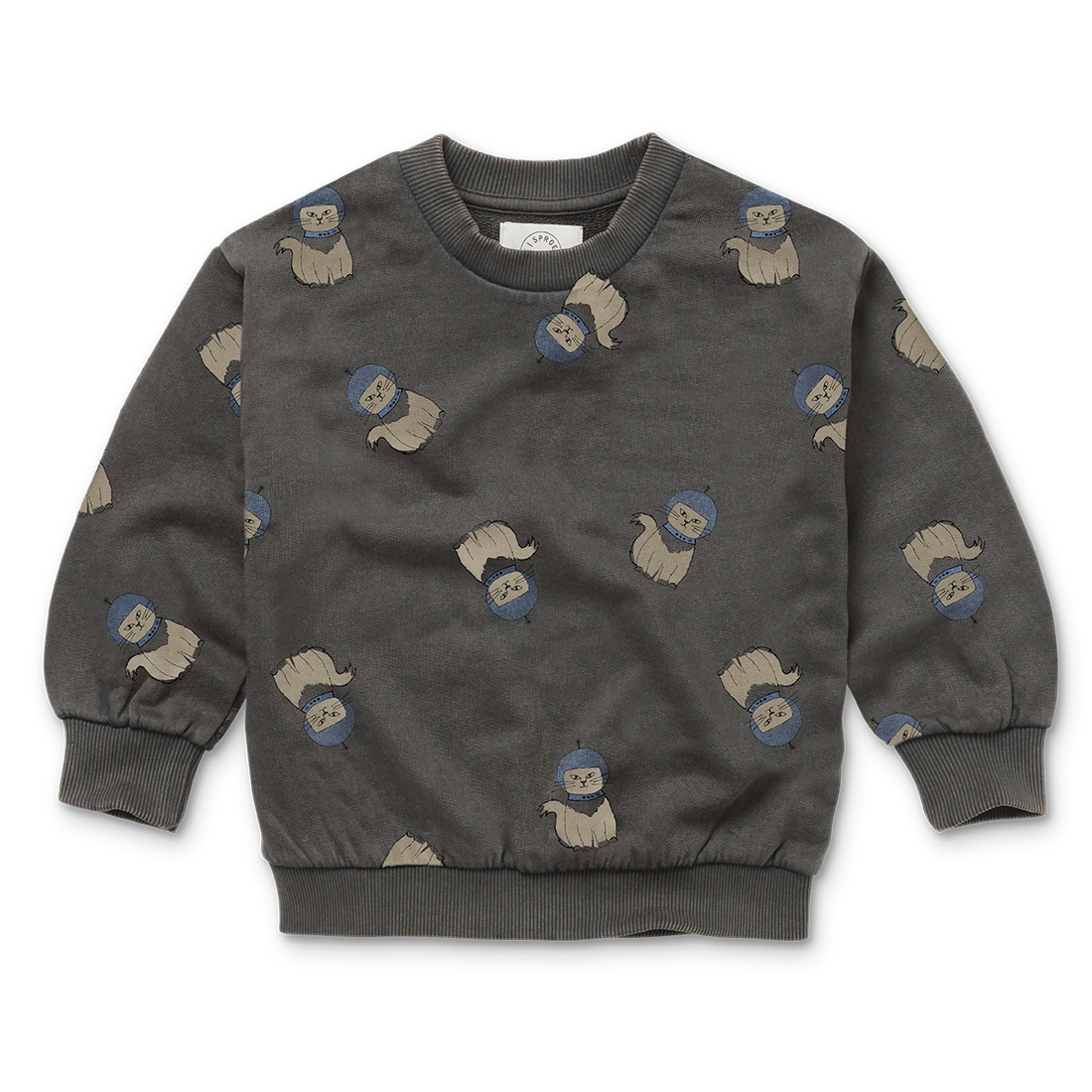Sweatshirt space cat print