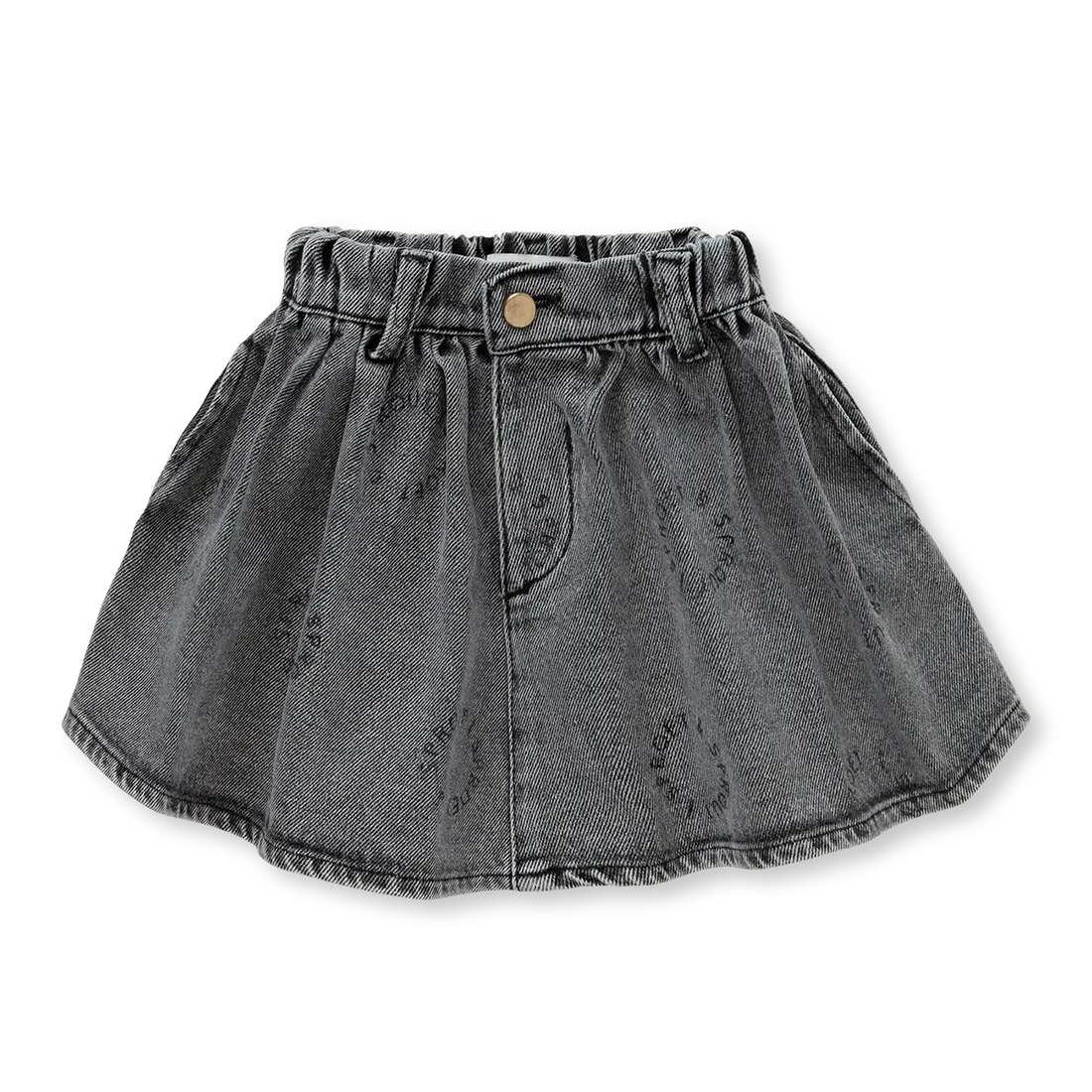 Denim Skirt sproet print