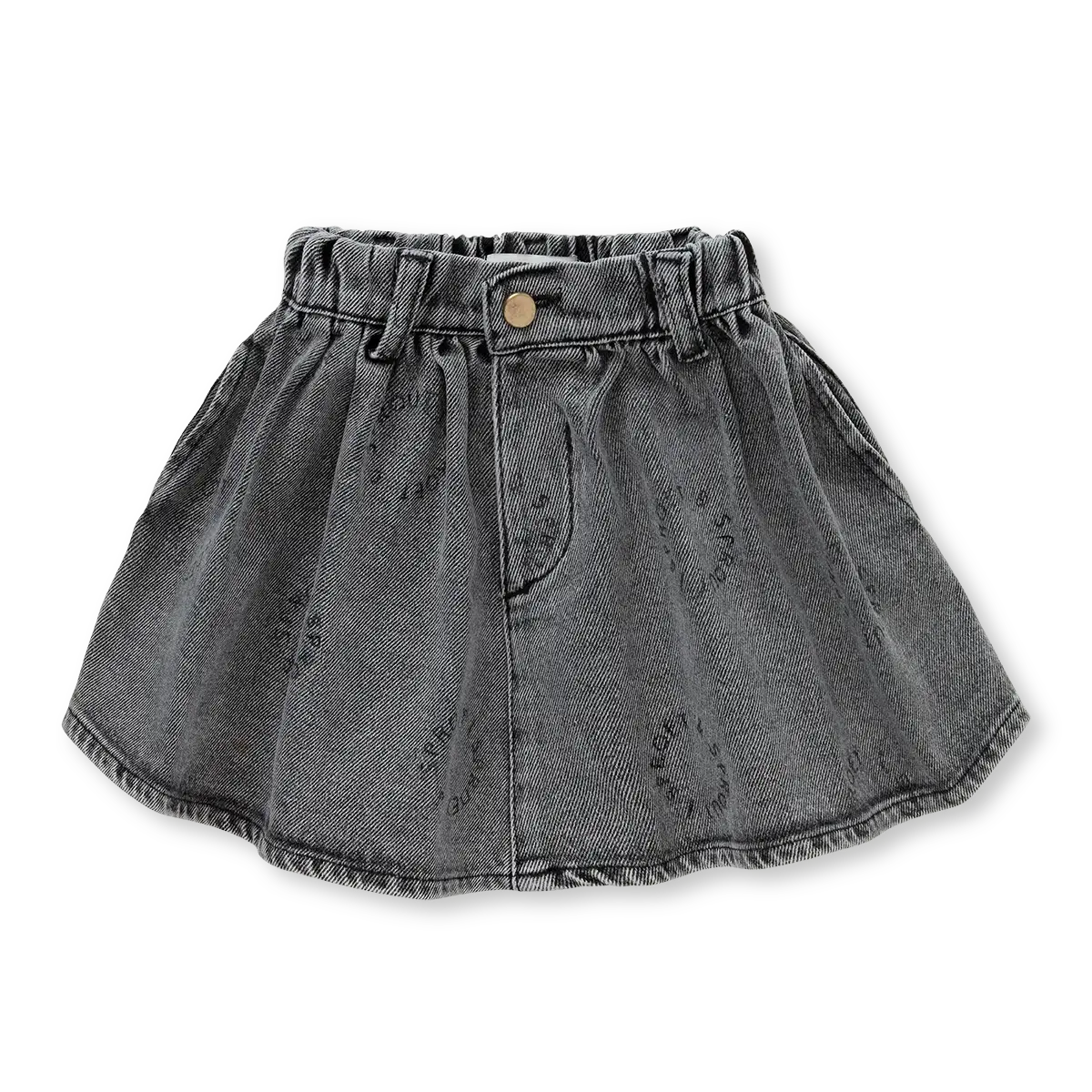 Denim Skirt sproet print