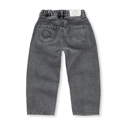 Denim pants washed Black