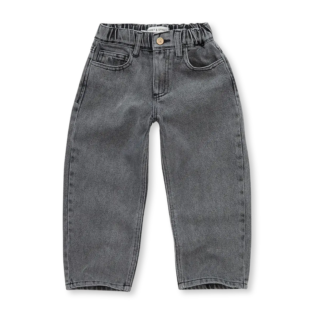Denim pants washed Black
