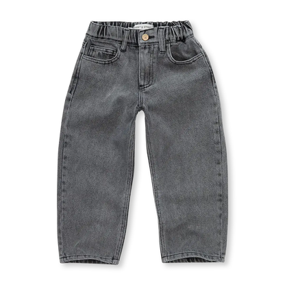 Denim pants washed Black