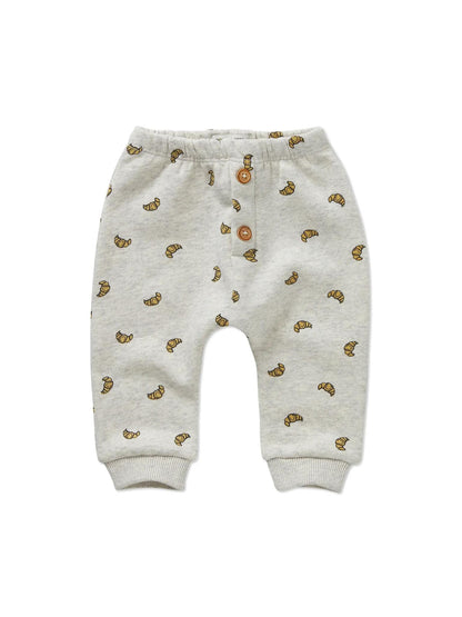 Baby joggingbroek met croissantprint