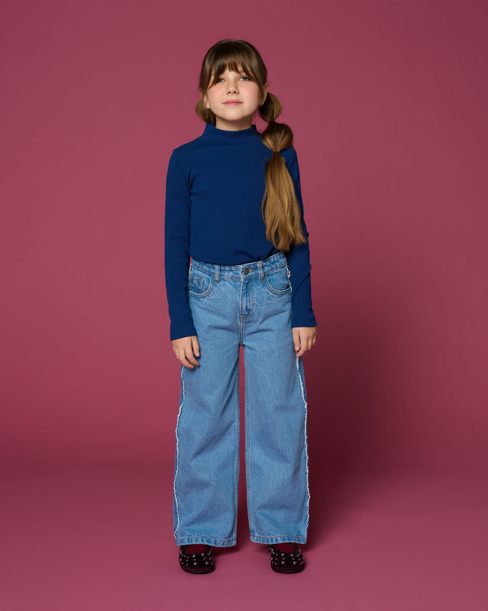 Wide leg Jeans | Mid Blue