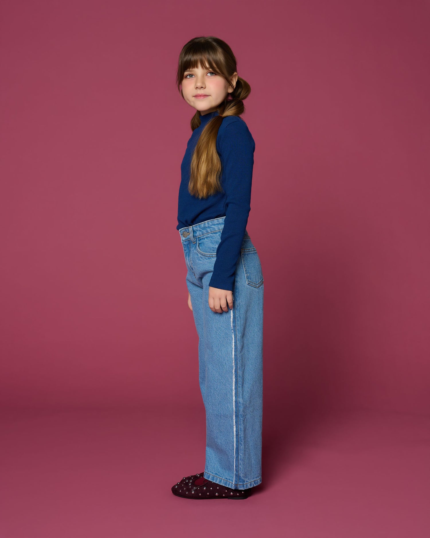 Wide leg Jeans | Mid Blue