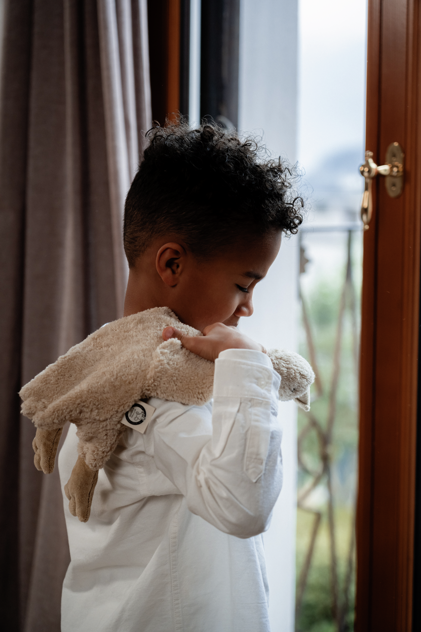 Knuffeldier - warmtekussen Gans klein | linnen beige