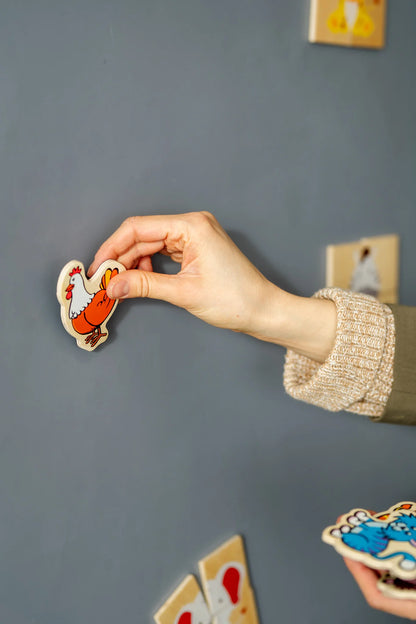 Magnetische muursticker white grey elephant