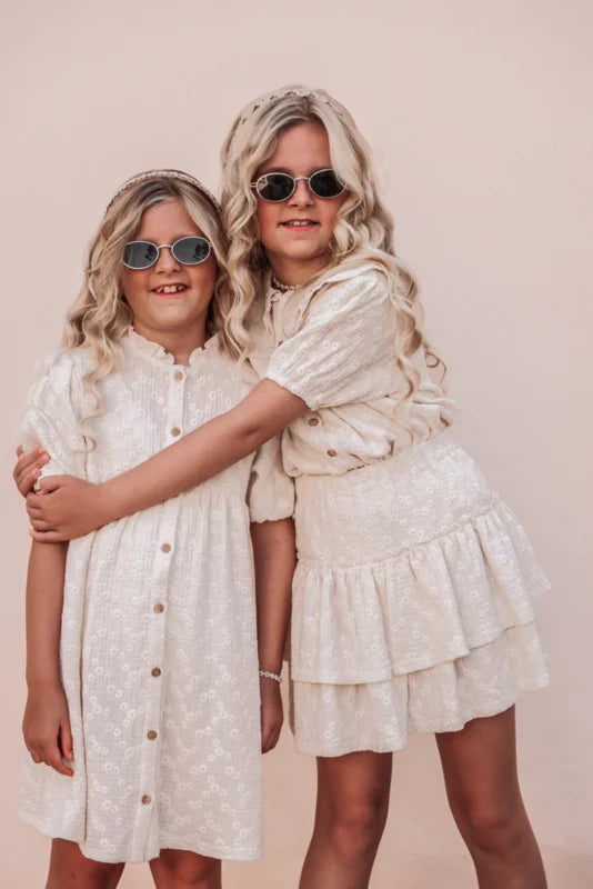 DRESS VAYANA FLOWERS ECRU