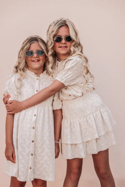 DRESS VAYANA FLOWERS ECRU