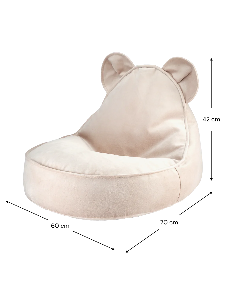 Stoffige Beige Bear Zitzak - Wigiwama
