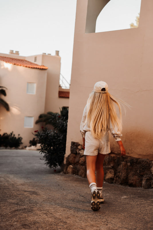 SHORTS ROSE STRIPE LIGHT BEIGE