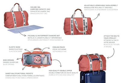 MOMMY BAG ® VERZORGINGSTAS - SIGNATURE - CANVAS - TERRACOTTA