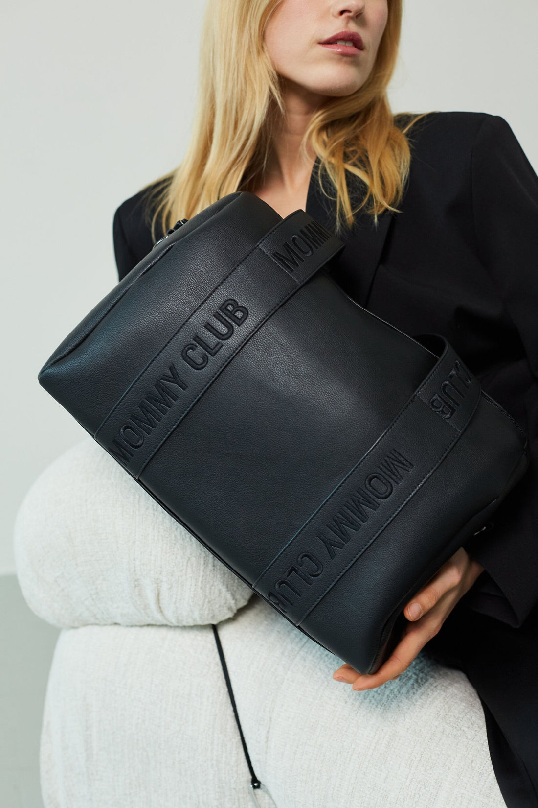 VERZORGINGSTAS MOMMY CLUB - SIGNATURE - VEGAN LEER - ZWART