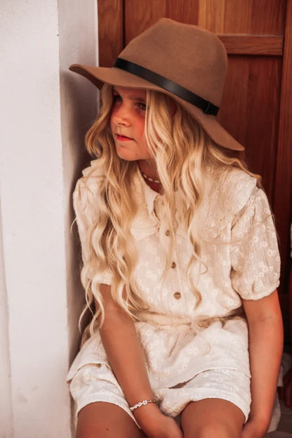 BLOUSE NALANI FLOWERS ECRU