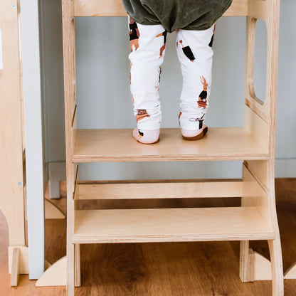 Verstelbare leertoren STEP UP - naturel hout