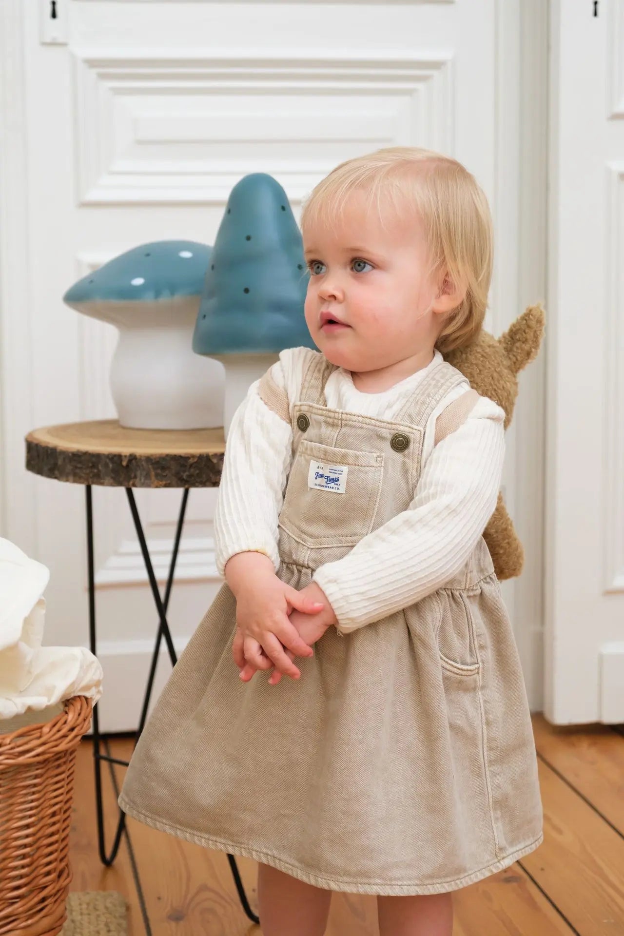 LAMP SMALL MUSHROOM NATURAL TEAL