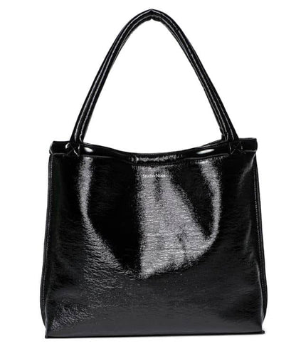 Reversible Teddy Lacquer Mom Bag