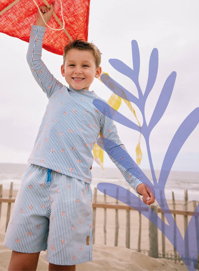 UV Swimshirt longsleeve Stripes &amp; Crabs