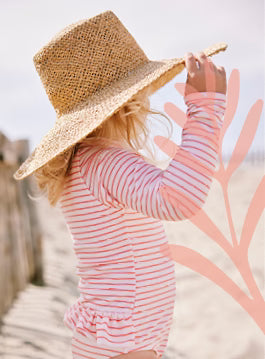 UV Suit longsleeve girls Summer stripes