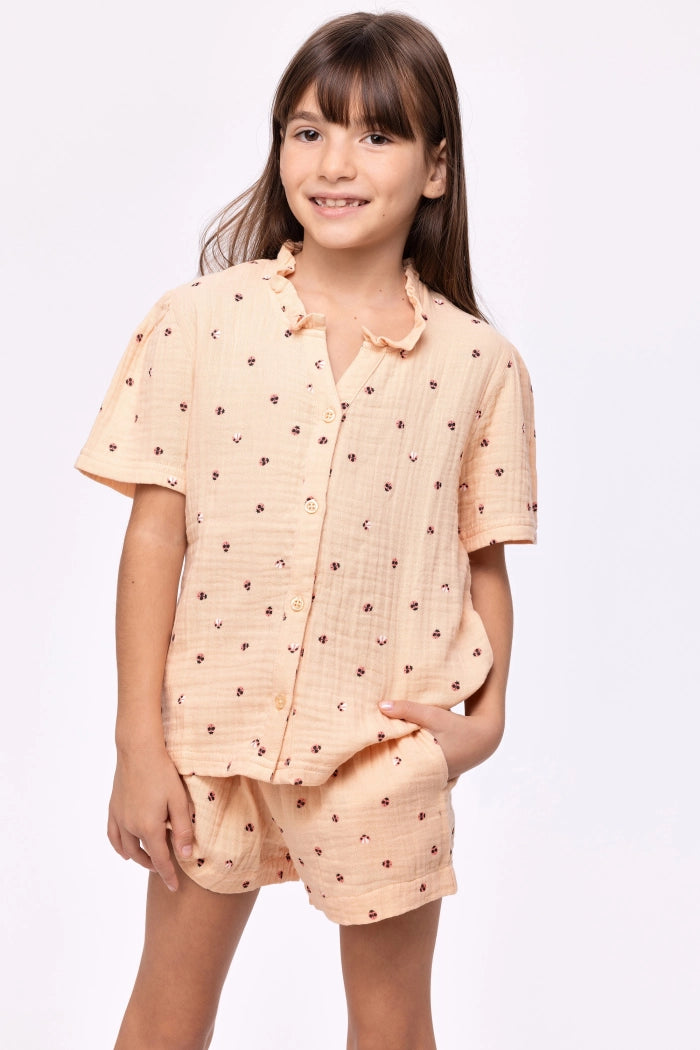 Pyjama pimpampoen van tetra katoen