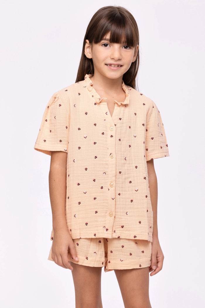 Pyjama pimpampoen van tetra katoen