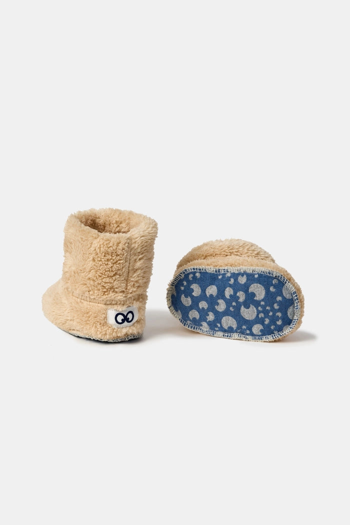 Beige pantoffels van teddy fleece - Woody Official
