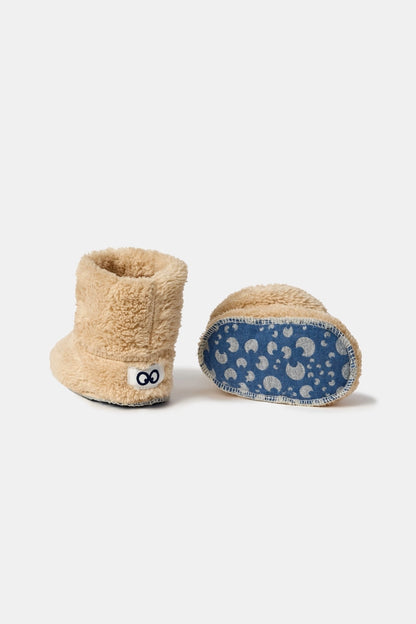 Beige pantoffels van teddy fleece - Woody Official