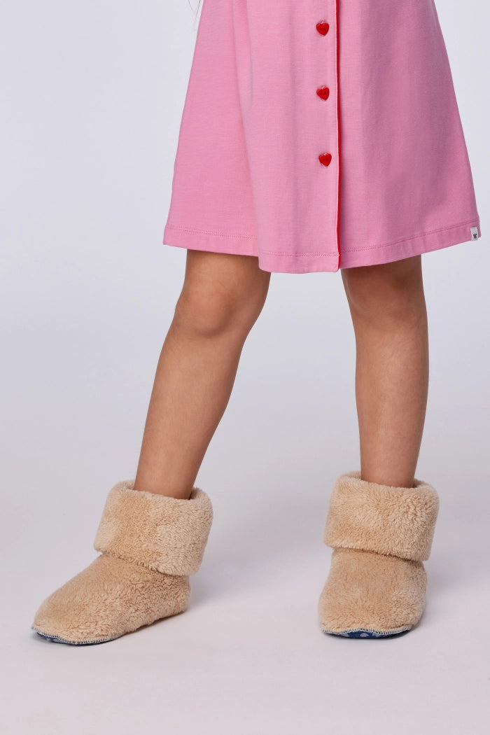 Beige pantoffels van teddy fleece - Woody Official