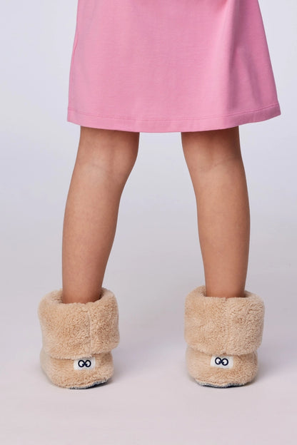 Beige pantoffels van teddy fleece - Woody Official