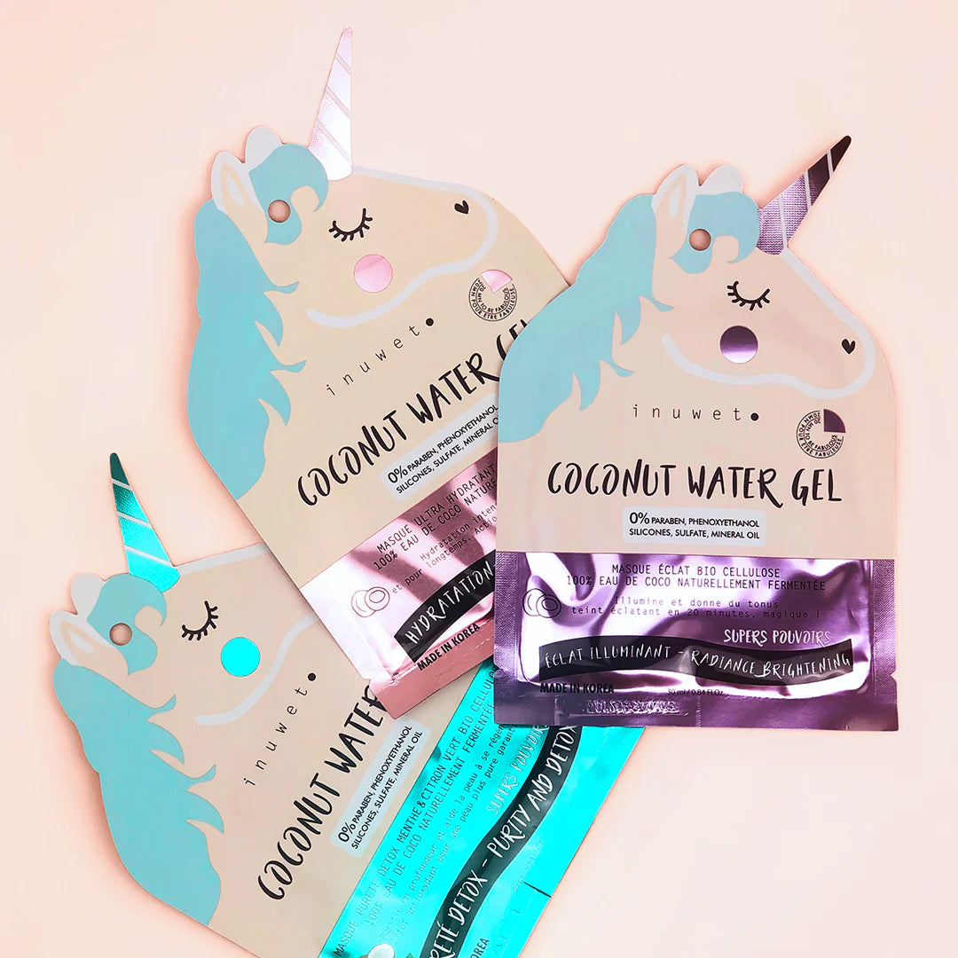 Unicorn gezichtsmasker in bio-cellulose – Pure &amp; detox