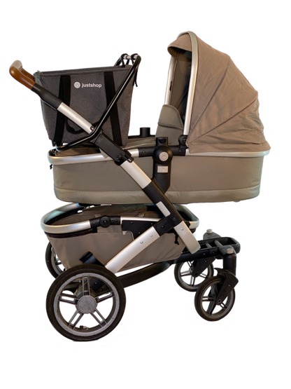 Just Sit &amp; Shop boodschappenmand en kinderzitje voor op kinderwagen