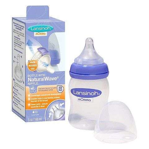 Lansinoh zuigfles met natural wave speen (160ml)