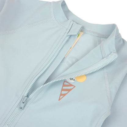 Long sleeve sunsuit UV Ice Cream - illusion blue