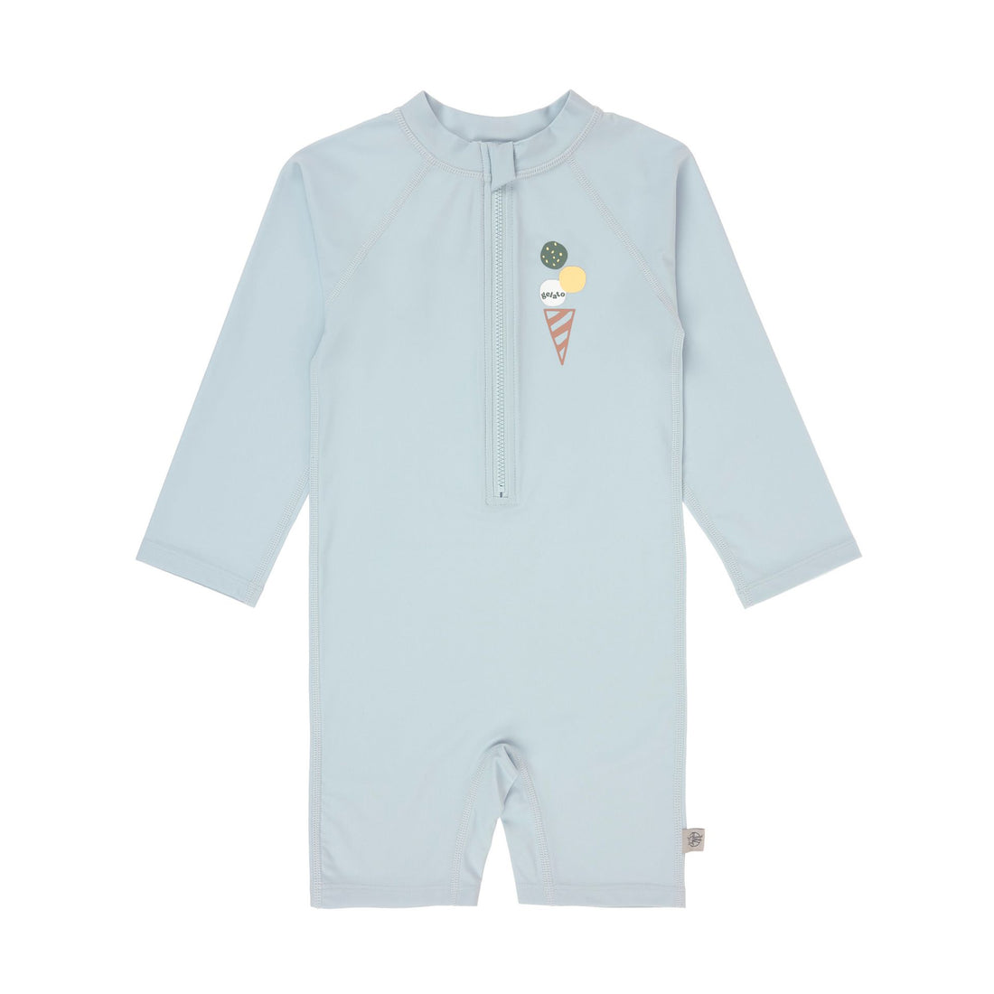 Long sleeve sunsuit UV Ice Cream - illusion blue