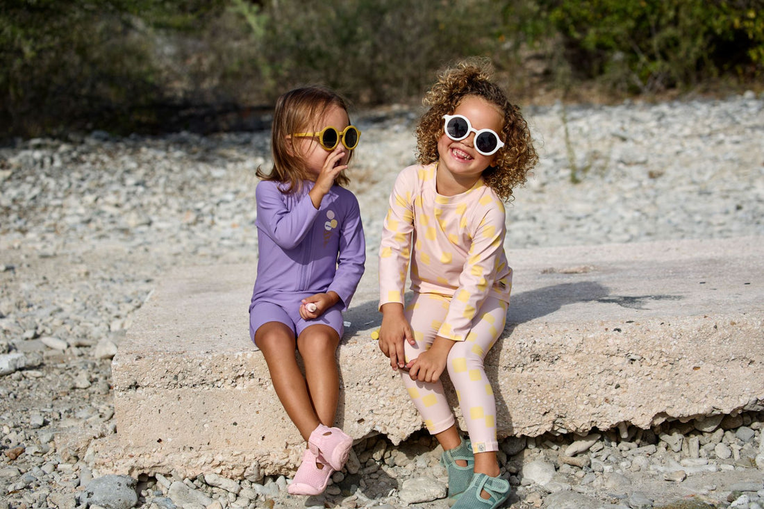 Long sleeve sunsuit UV Ice cream - purple