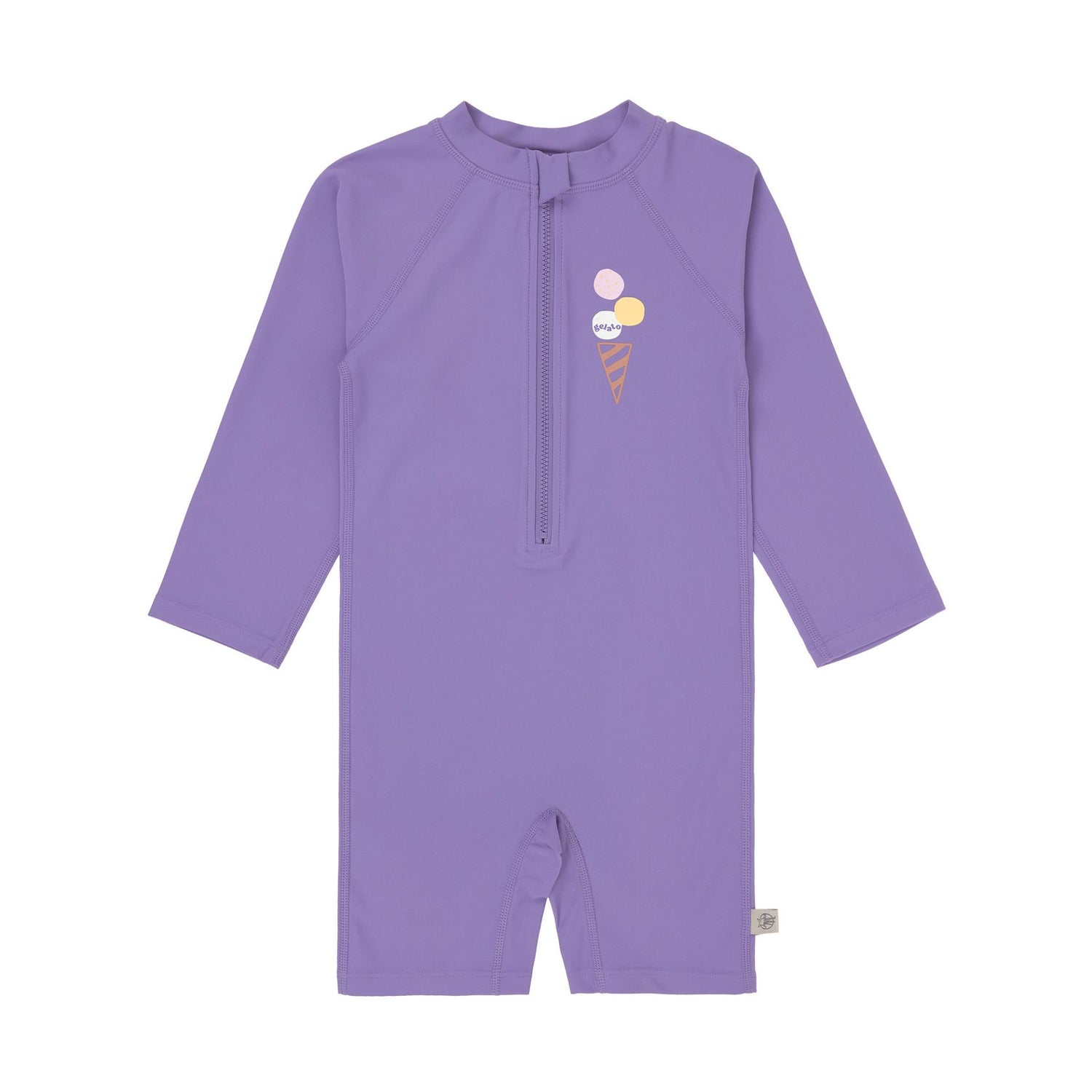 Long sleeve sunsuit UV Ice cream - purple
