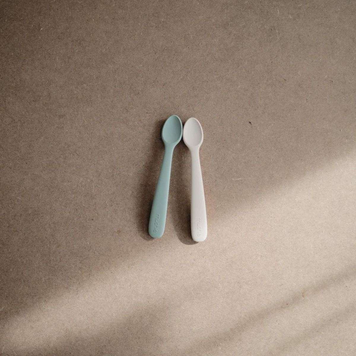 Set van 2 babylepels - Cambridge blue / shifting sand