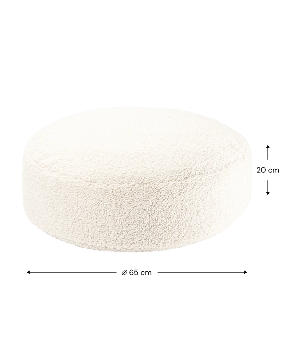 Cream ronde poef - Wigiwama