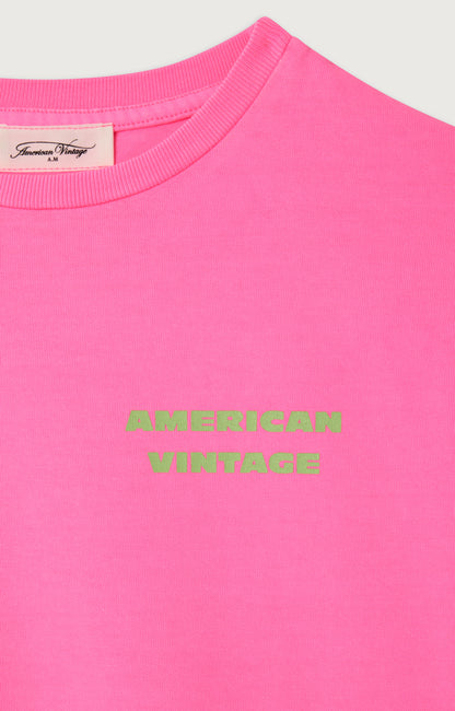 T-Shirt. AMV Fizvalley rose fluo