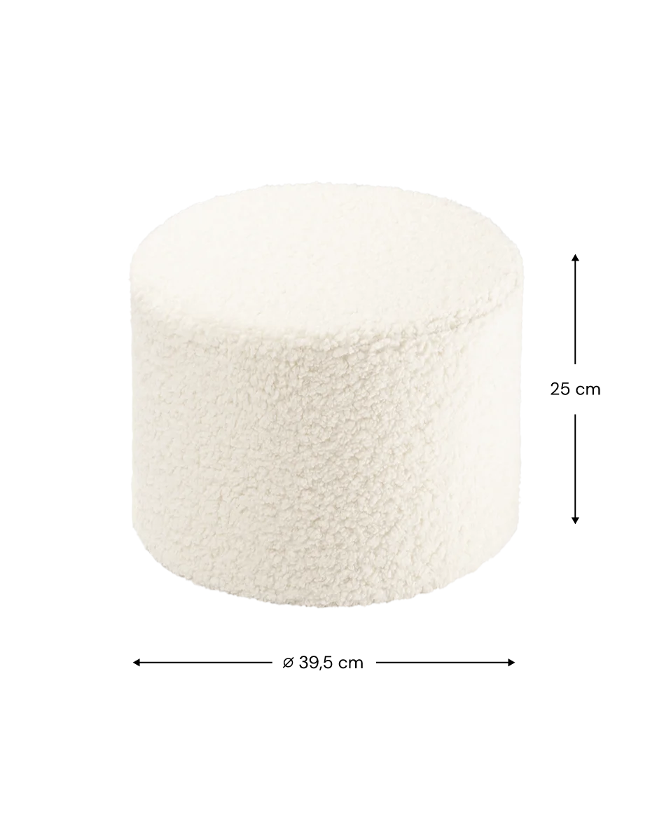 Wigiwama - Crème witte poef