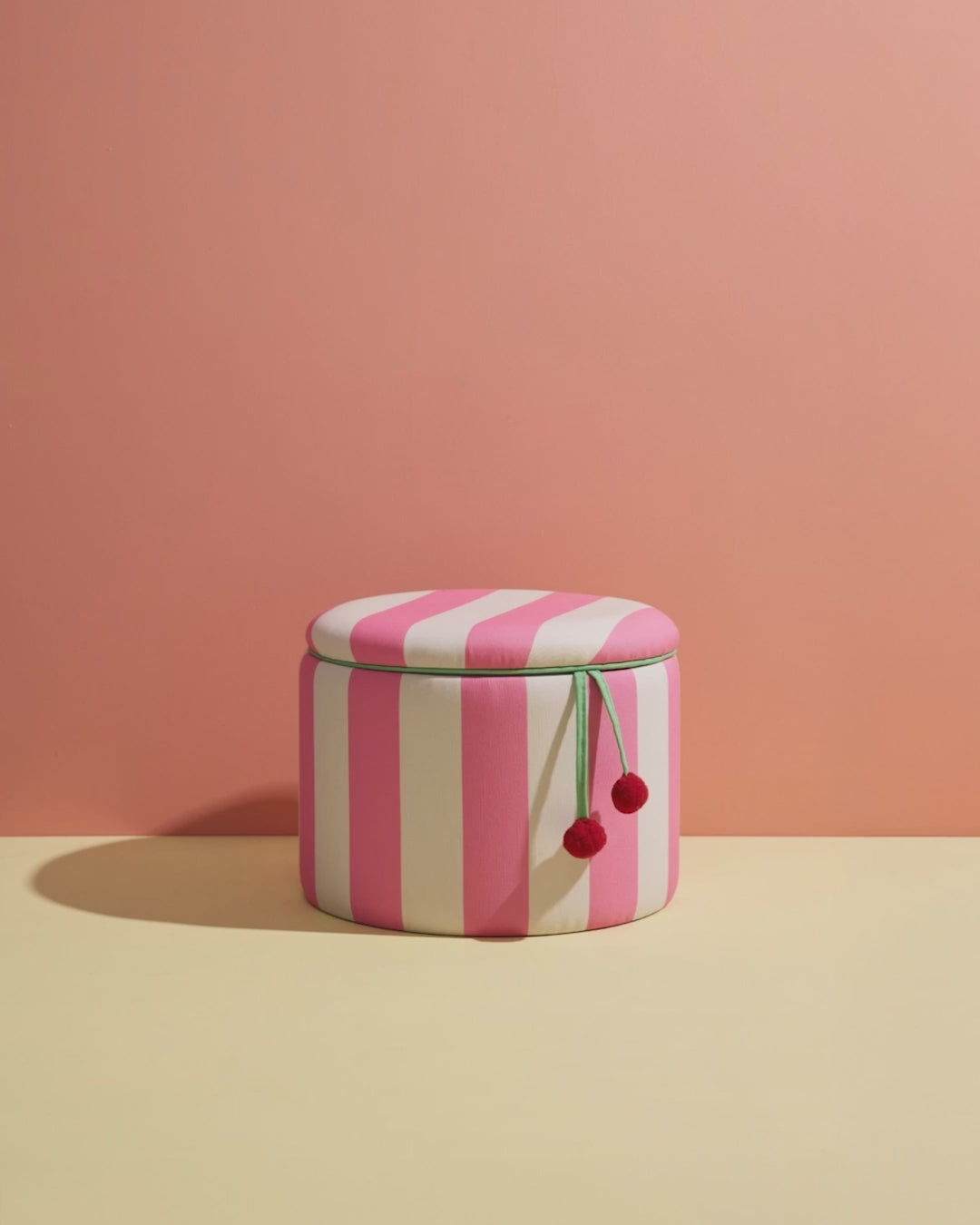 Poef met opslag - roze