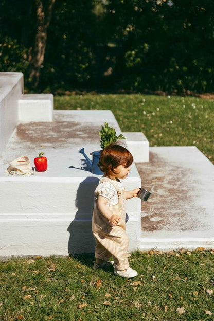 Salopette stripe ocre