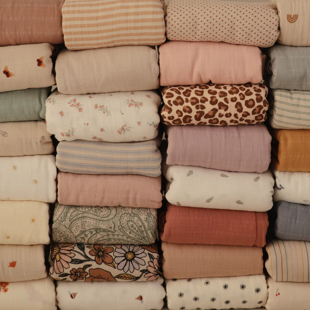 Mushie muslin swaddle Cedar 120 x 120 cm