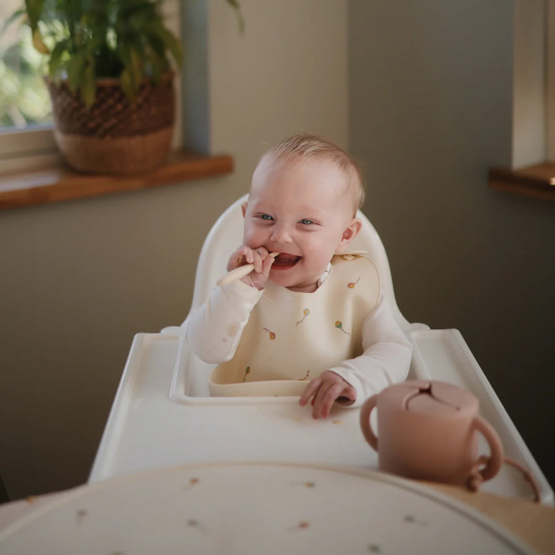 Mushie - Silicone bib - vliegers