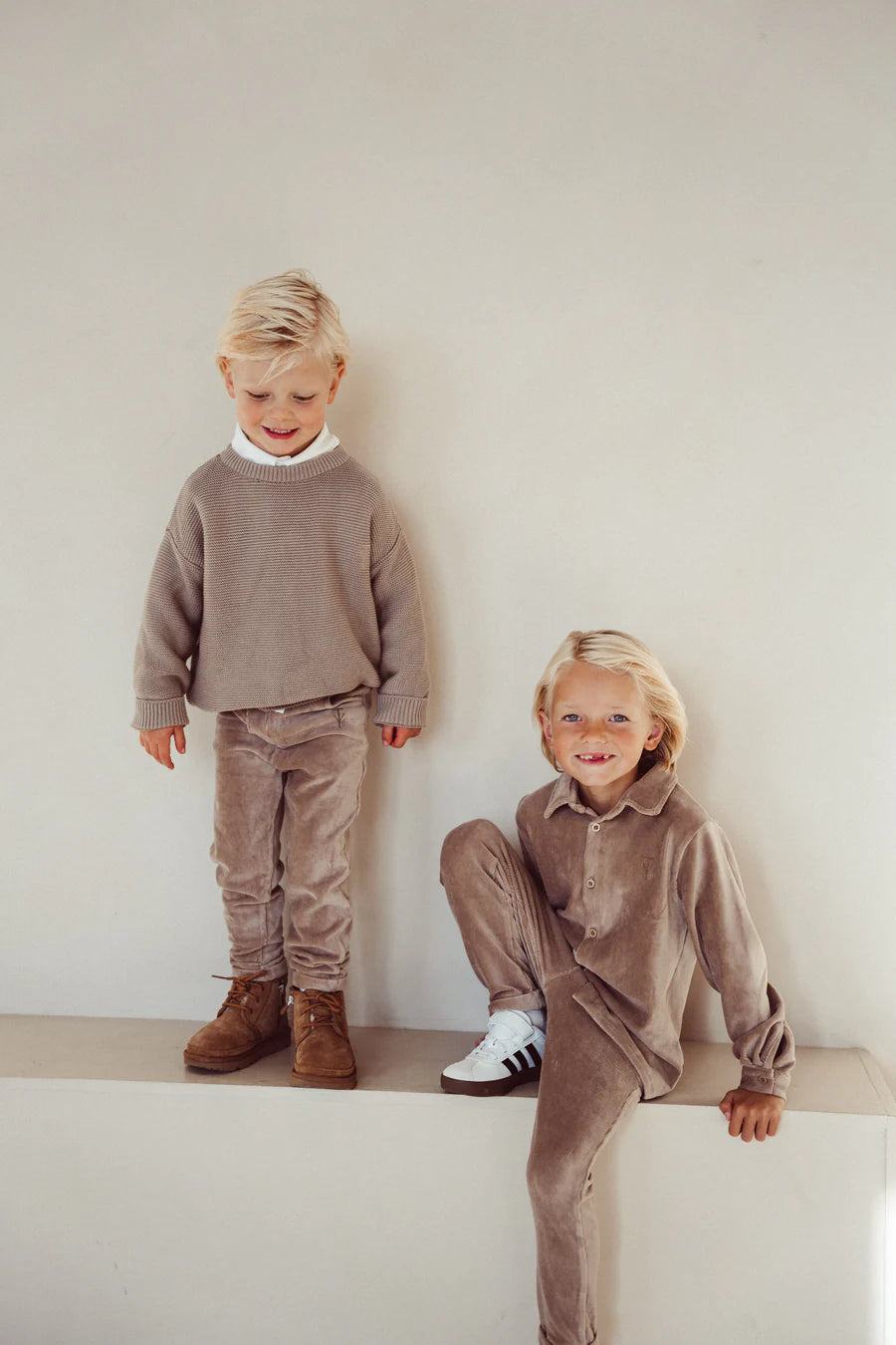 Noah knitted jumper | Taupe