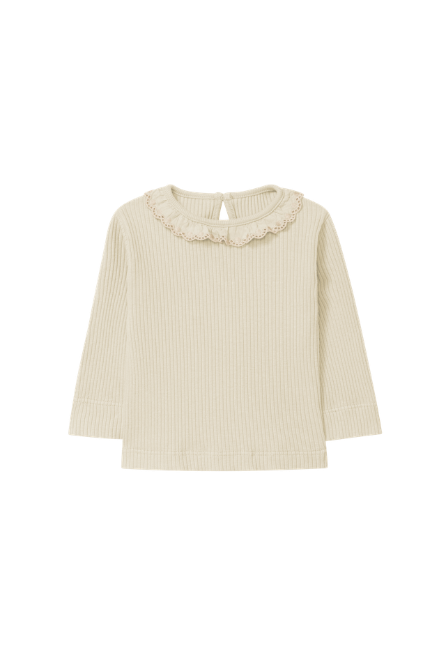 tshirt lange mouwen - zand